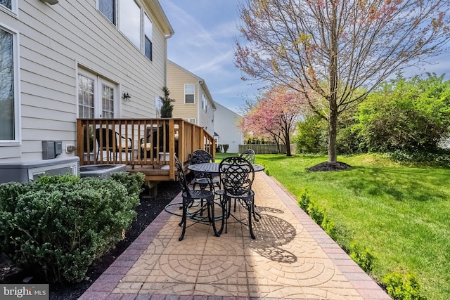 3716 Taft Ave, Alexandria, VA 22304 - view of patio / terrace with outdoor dining space and a wooden deck