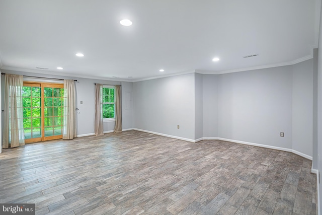 1651 Hugo Cir, Silver Spring, MD 20906 - unfurnished room with crown molding, recessed lighting, and wood finished floors