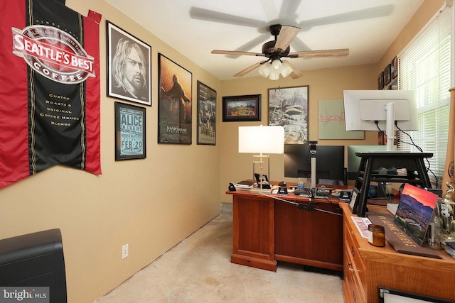 9 Morningside Dr, Pennington, NJ 08534 - office with ceiling fan and light carpet