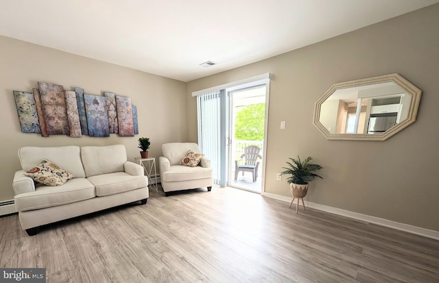 532 Sunrise Ave, Harbour View, Somers Point, NJ 08244 - living area with wood finished floors and baseboard heating