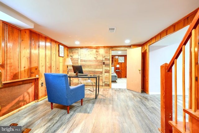 2721 Louise Ave, Baltimore, MD 21214 - office space with wood finished floors and wooden walls