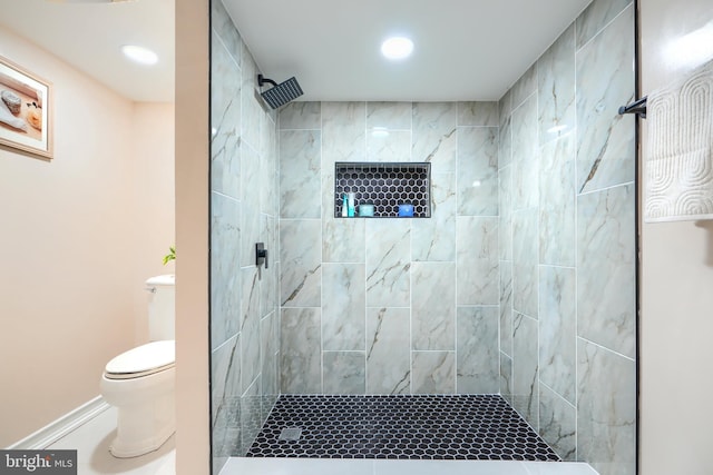 2721 Louise Ave, Baltimore, MD 21214 - full bath featuring a tile shower and recessed lighting