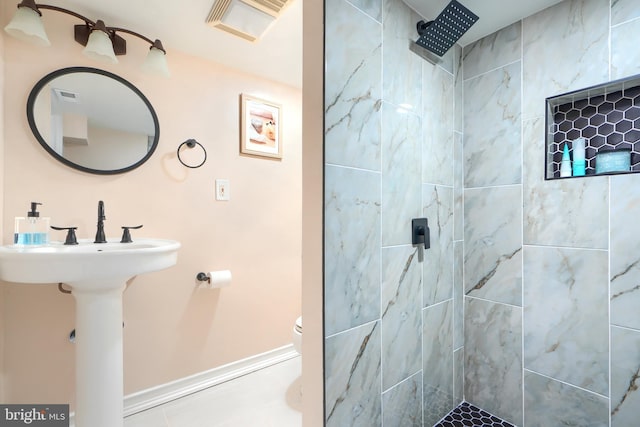 2721 Louise Ave, Baltimore, MD 21214 - bathroom with toilet and a tile shower