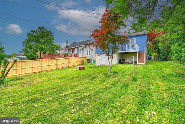 2721 Louise Ave, Baltimore, MD 21214 - view of yard with a wooden deck
