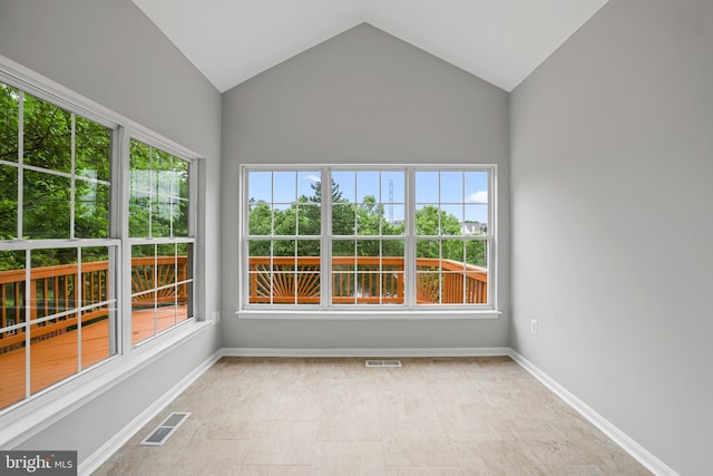21024 Mossy Glen Ter, Ashburn, VA 20147 - unfurnished sunroom with vaulted ceiling