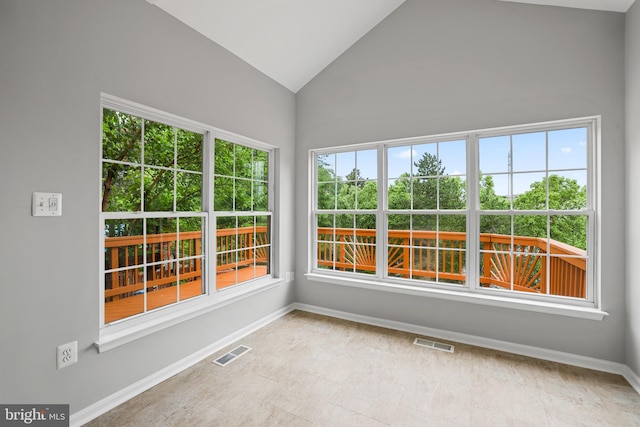 21024 Mossy Glen Ter, Ashburn, VA 20147 - unfurnished sunroom with vaulted ceiling