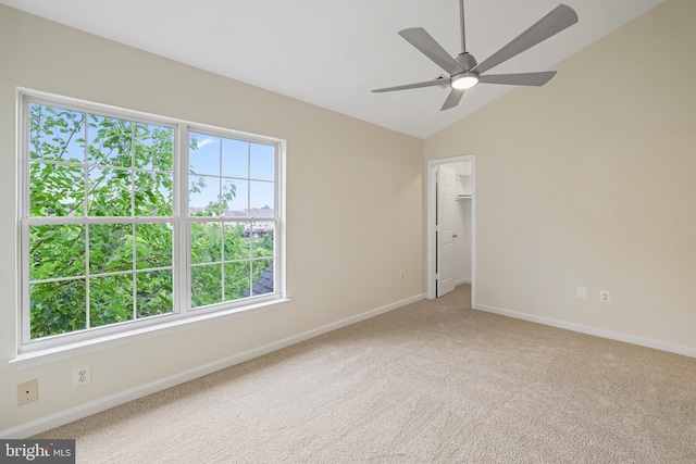 21024 Mossy Glen Ter, Ashburn, VA 20147 - unfurnished bedroom featuring multiple windows, carpet floors, vaulted ceiling, and a spacious closet