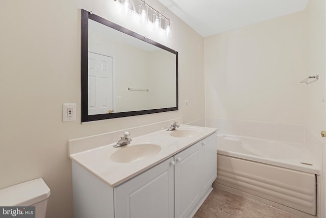 21024 Mossy Glen Ter, Ashburn, VA 20147 - bathroom with a bath and double vanity