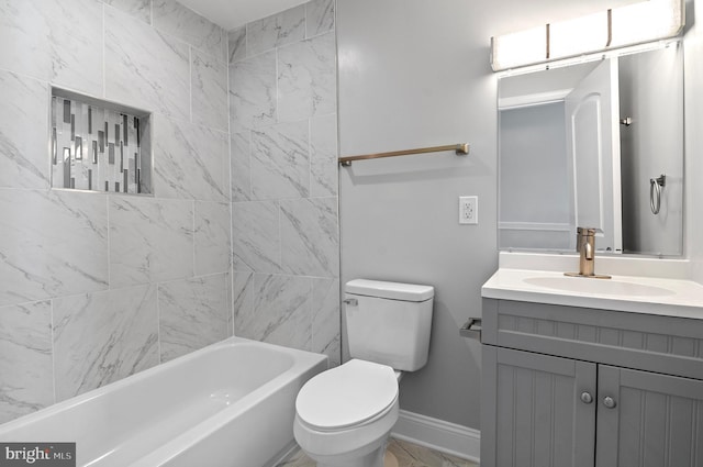 816 Carroll St, Baltimore, MD 21230 - full bathroom featuring vanity and washtub / shower combination