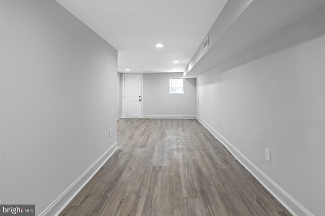 816 Carroll St, Baltimore, MD 21230 - basement with wood finished floors and recessed lighting