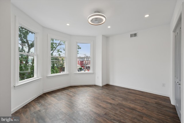 1408 N Redfield St, Philadelphia, PA 19151 - spare room featuring dark wood-type flooring and recessed lighting