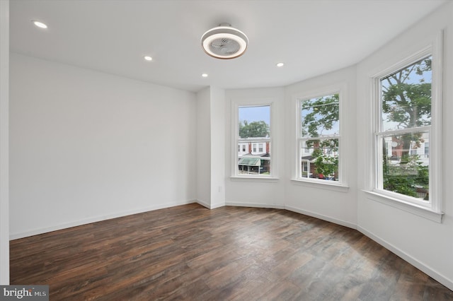 1408 N Redfield St, Philadelphia, PA 19151 - empty room featuring plenty of natural light, dark wood-style flooring, and recessed lighting