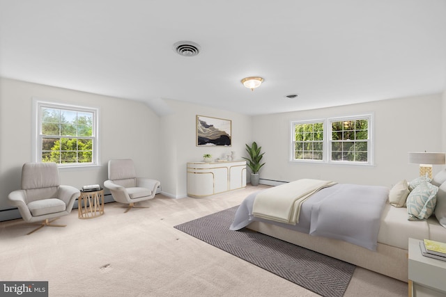 10833 Hunting Ln, Columbia, MD 21044 - bedroom featuring carpet and baseboard heating