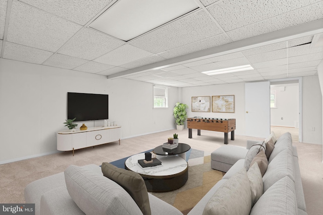 10833 Hunting Ln, Columbia, MD 21044 - living room with a drop ceiling and carpet