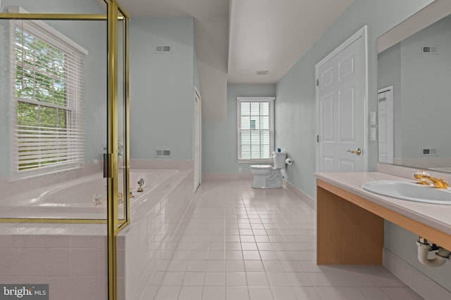 14 Leapson Ln, Doylestown, PA 18901 - full bath with a garden tub, tile patterned flooring, and vanity