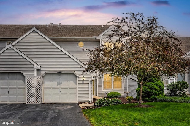 6222 Spring Knoll Dr, Harrisburg, PA 17111 - townhome / multi-family property with driveway, a garage, and a shingled roof