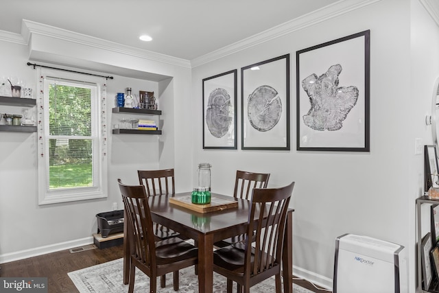100 Carolina Ave, Cherry Hill, NJ 08003 - dining space featuring wood finished floors and ornamental molding