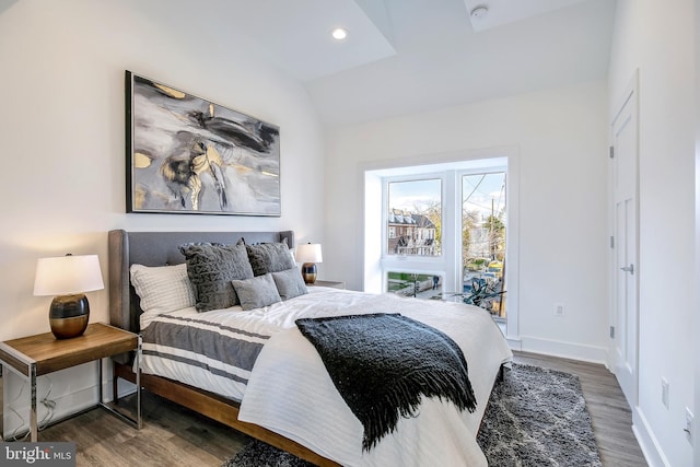 4901 1st St NW Unit 5, Washington, DC 20011 - bedroom with wood finished floors and recessed lighting