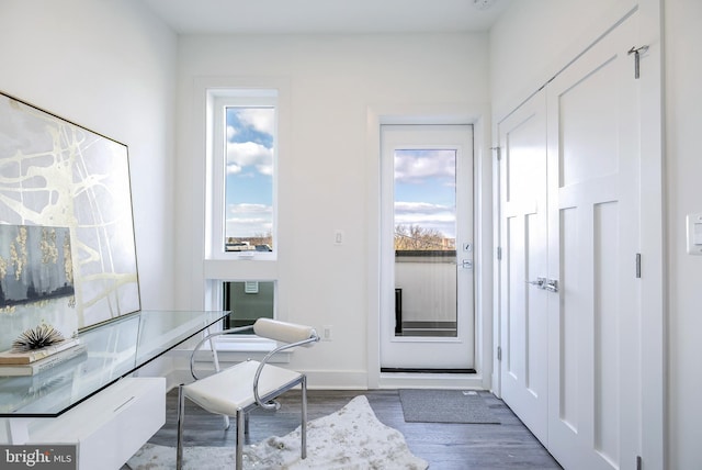 4901 1st St NW Unit 5, Washington, DC 20011 - office area with wood finished floors