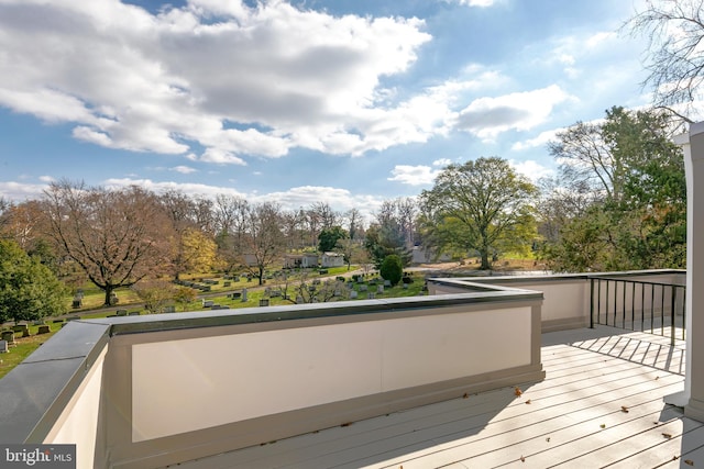 4901 1st St NW Unit 5, Washington, DC 20011 - wooden deck with view of wooded area