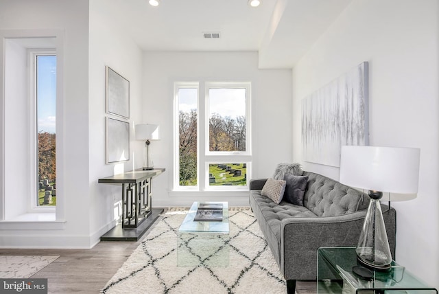 4901 1st St NW Unit 5, Washington, DC 20011 - living room featuring plenty of natural light, recessed lighting, and wood finished floors