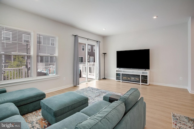 18351 Moss Garden Rd, Dumfries, VA 22026 - living room with light wood-type flooring and recessed lighting