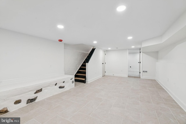 1310 E Passyunk Ave, Philadelphia, PA 19147 - finished below grade area with recessed lighting and stairs
