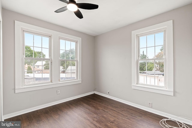 16 Richardson Ave, Linwood, PA 19061 - unfurnished room with dark wood-style flooring and ceiling fan
