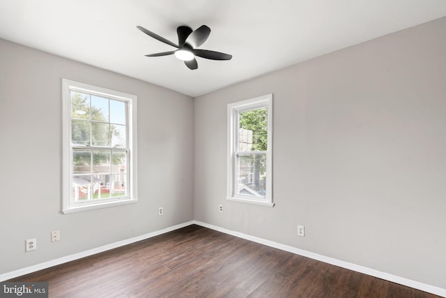 16 Richardson Ave, Linwood, PA 19061 - spare room with dark wood-style floors and a ceiling fan