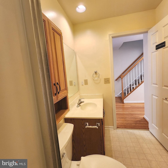 184 Steven Ln, Wilmington, DE 19808 - bathroom with vanity, tile patterned flooring, and recessed lighting