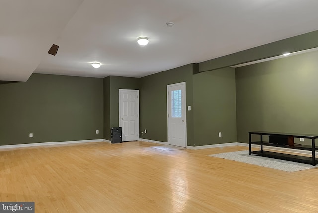 23273 Nicholson St, Hollywood, MD 20636 - basement with light wood finished floors and baseboards