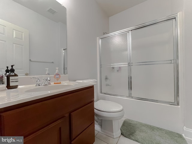23273 Nicholson St, Hollywood, MD 20636 - full bath with vanity, shower / bath combination with glass door, and tile patterned flooring