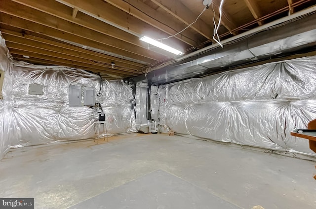 23273 Nicholson St, Hollywood, MD 20636 - unfinished below grade area with heating unit and electric panel