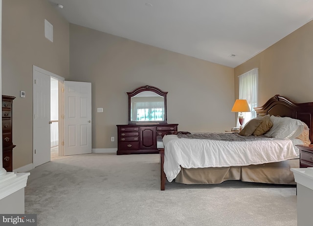 23273 Nicholson St, Hollywood, MD 20636 - bedroom featuring light carpet and high vaulted ceiling