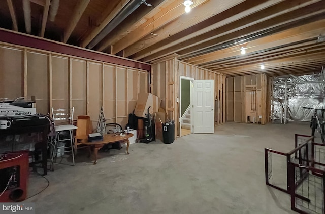 23273 Nicholson St, Hollywood, MD 20636 - unfinished basement with stairs