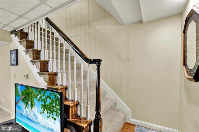325 Summit Ave, Reading, PA 19607 - stairs featuring baseboards and wood finished floors