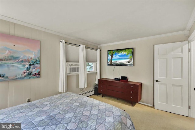 325 Summit Ave, Reading, PA 19607 - bedroom with crown molding, carpet floors, and cooling unit