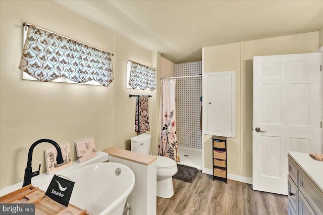 325 Summit Ave, Reading, PA 19607 - bathroom with a shower stall, wood finished floors, and vanity
