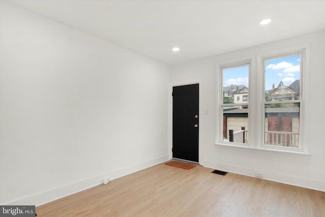 749 Church St, Reading, PA 19601 - foyer featuring light wood-style floors and recessed lighting