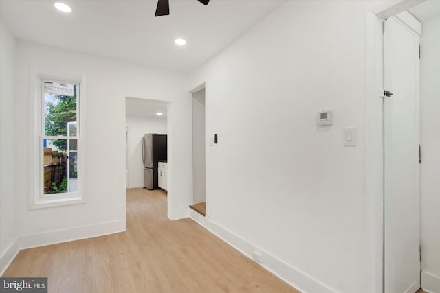749 Church St, Reading, PA 19601 - hall with light wood-type flooring and recessed lighting