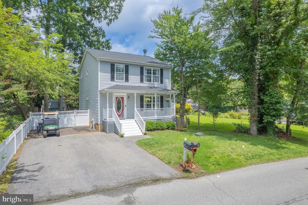 926 Hillside Ave, Edgewater, MD 21037 - view of front of property featuring a porch and driveway
