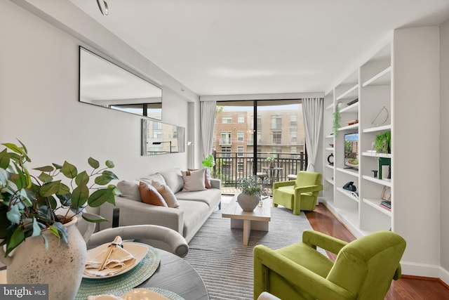 3401 38th St NW Unit 411, Washington, DC 20016 - living area featuring wood finished floors