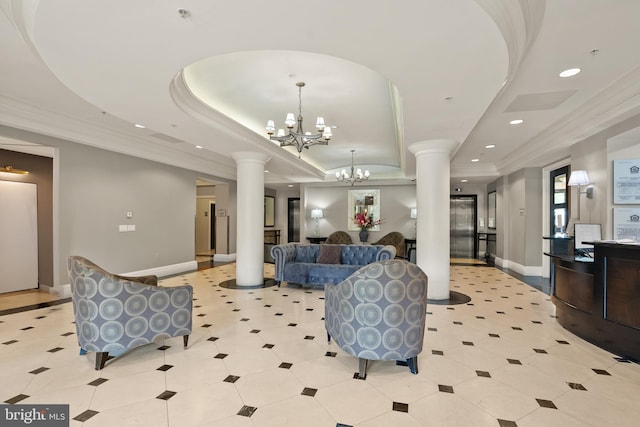 3401 38th St NW Unit 411, Washington, DC 20016 - community lobby featuring recessed lighting and ornamental molding