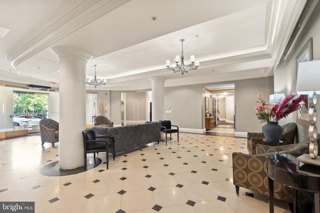 3401 38th St NW Unit 411, Washington, DC 20016 - building lobby featuring ornamental molding