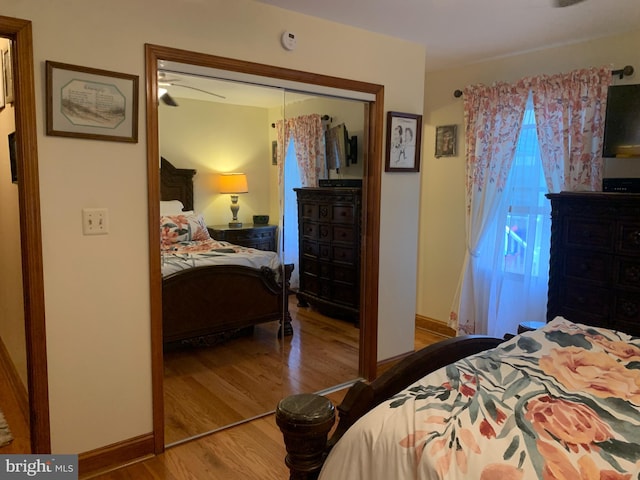 554 Locust St, Bristol, PA 19007 - bedroom featuring wood finished floors and a closet