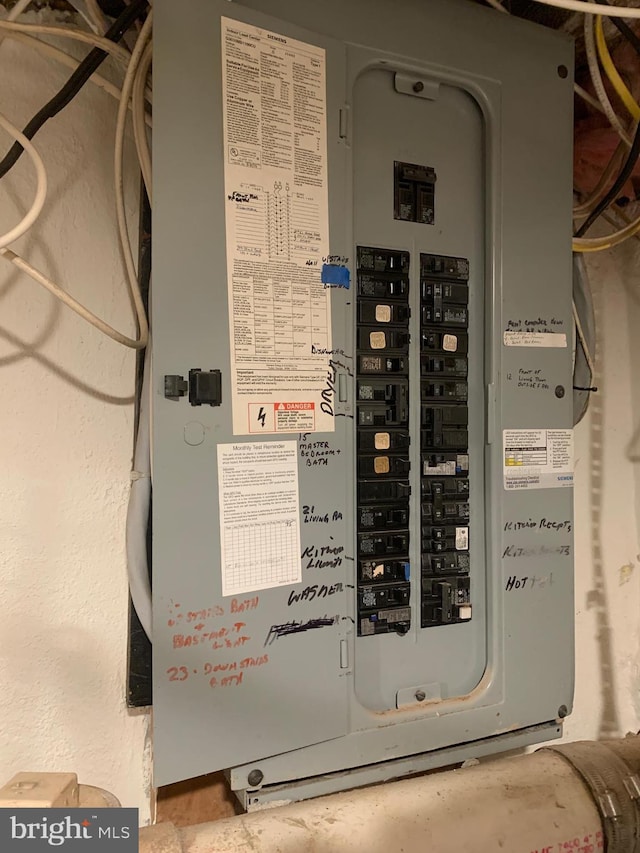 554 Locust St, Bristol, PA 19007 - utility room featuring electric panel