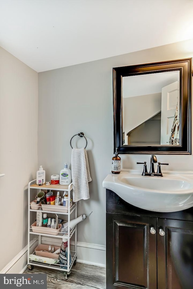 15 Willowbrook Ave, Lansdowne, PA 19050 - bathroom featuring vanity and wood finished floors