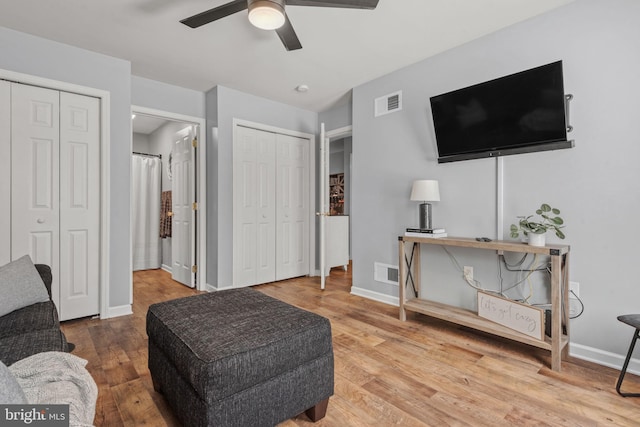 121 Westpoint Dr, Carlisle, PA 17013 - living room with a ceiling fan and wood finished floors