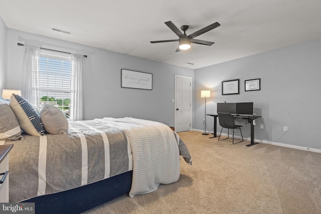 121 Westpoint Dr, Carlisle, PA 17013 - bedroom featuring carpet, a ceiling fan, and a desk