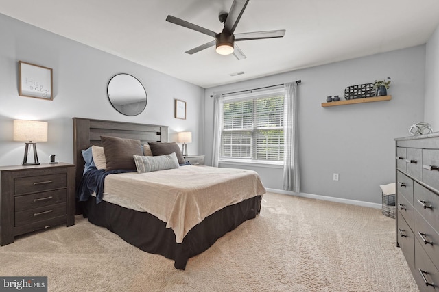 121 Westpoint Dr, Carlisle, PA 17013 - bedroom with light colored carpet and a ceiling fan